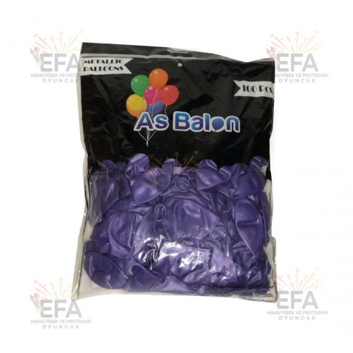 Metallik Mor Balon 100 adet
