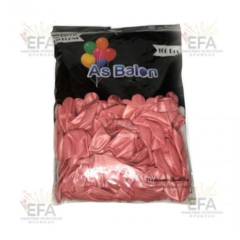 Metallik Pembe Balon 100 adet